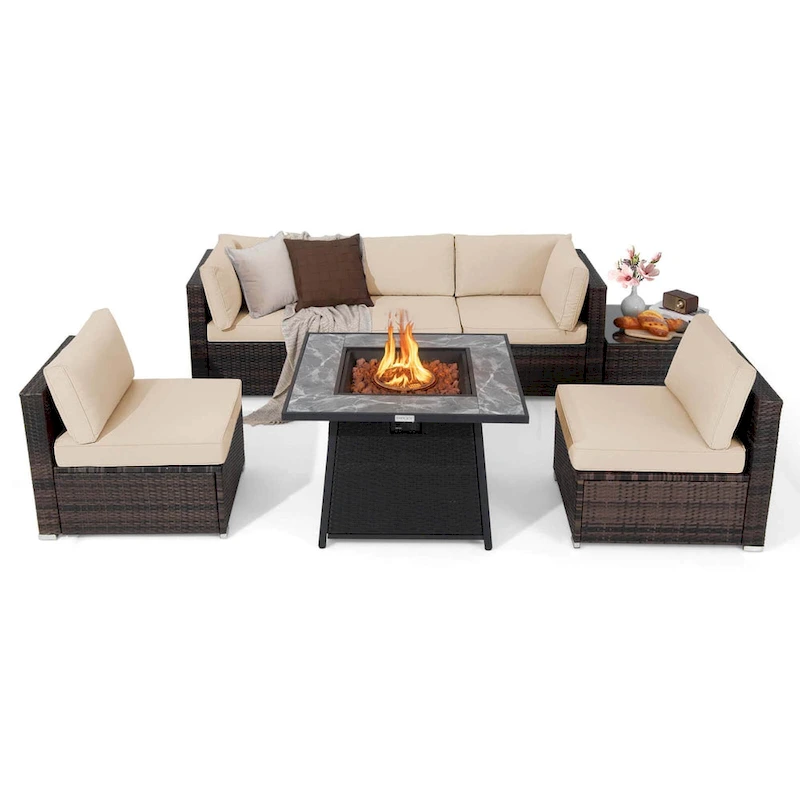Costway 7 PCS Patio Furniture Set with 35