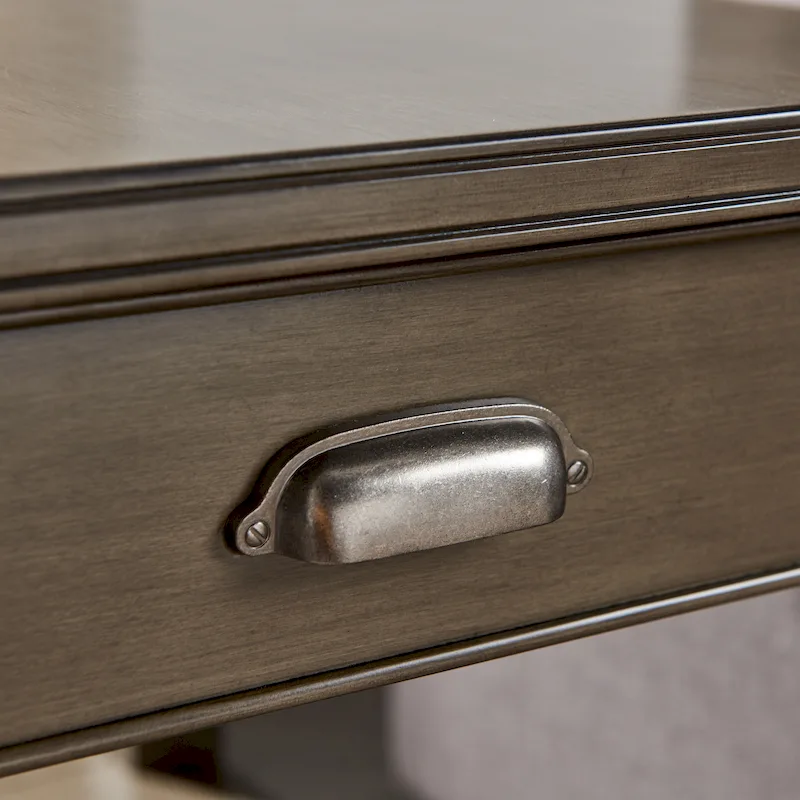 Laurent 20 in. Solid Wood End Table with Shelf and Drawer