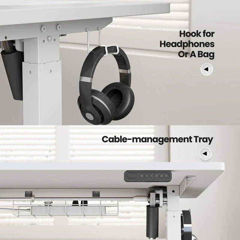 SIAGO 48 x 24 Inch Computer Desk Height Adjustable Electric Sit Stand Up Desk