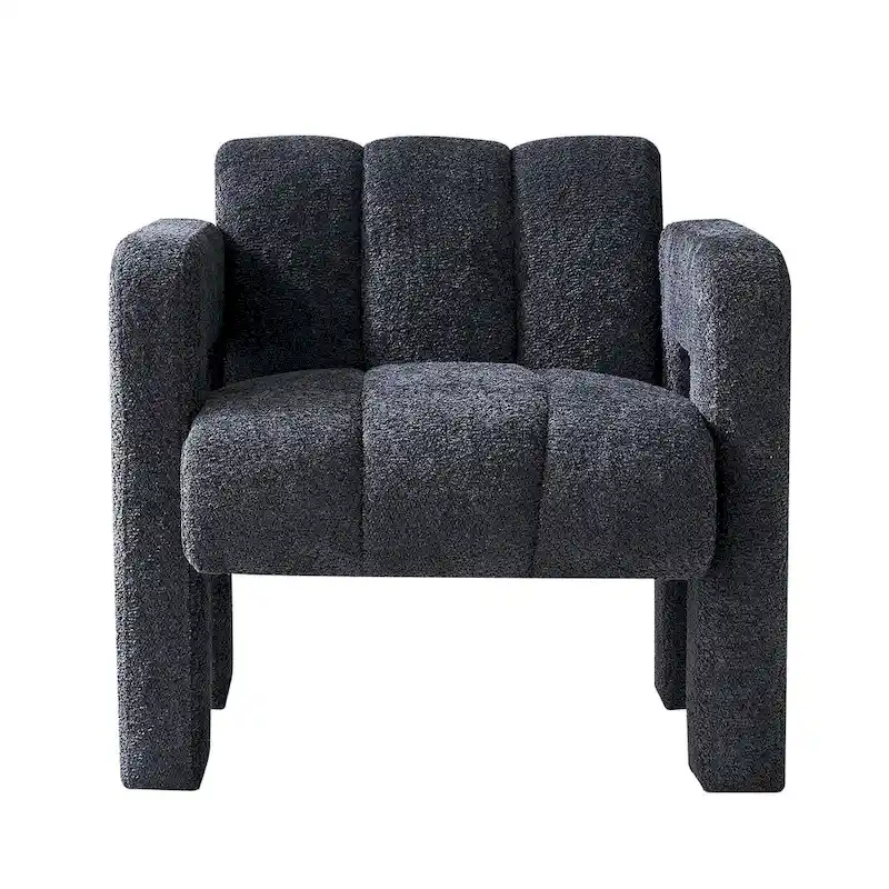 31.10 Wide Boucle Upholstered Accent Chair