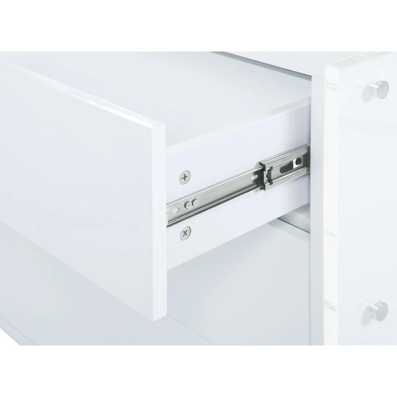 Somette Barry Upholstered Bedroom Set with Bed, Buffet & Lamp Table