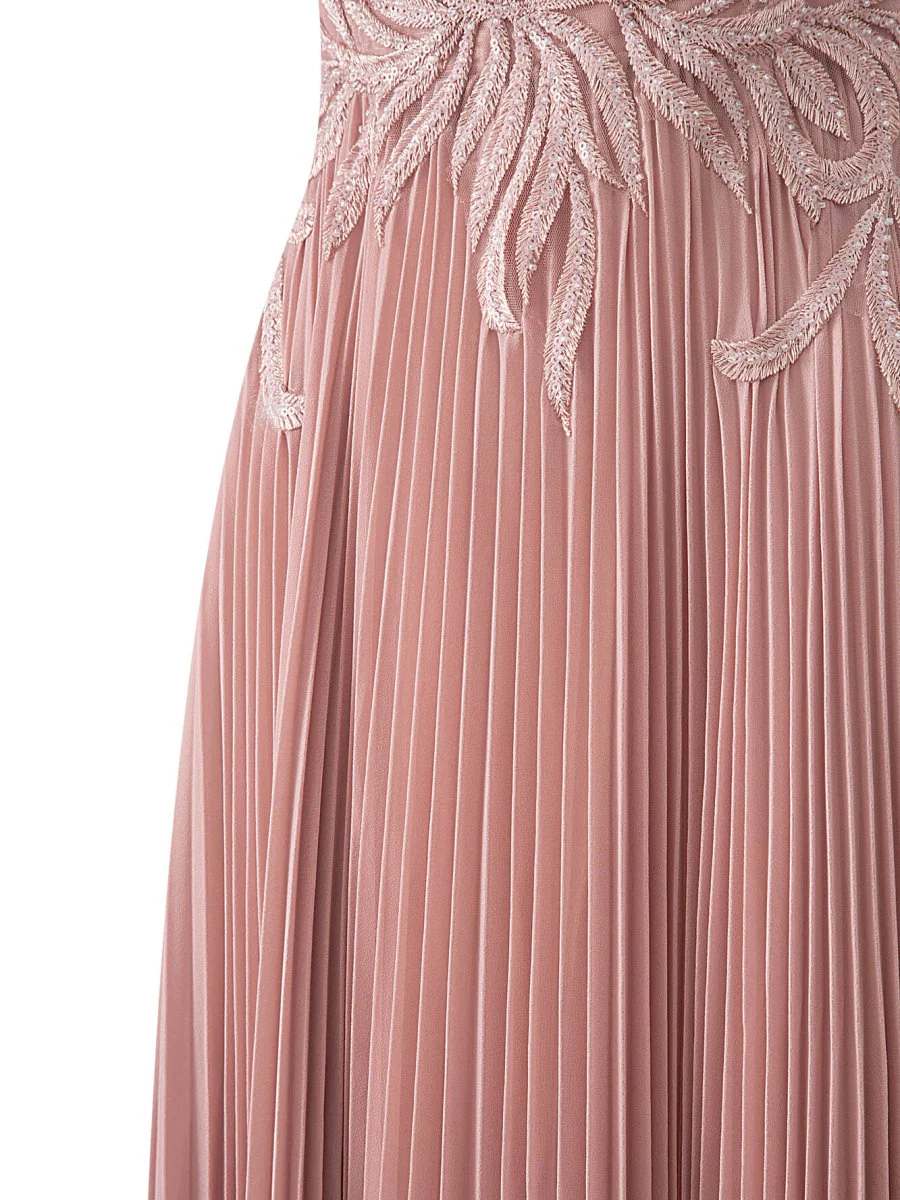 Dark Green A-line V-neck Chiffon Prom Dress