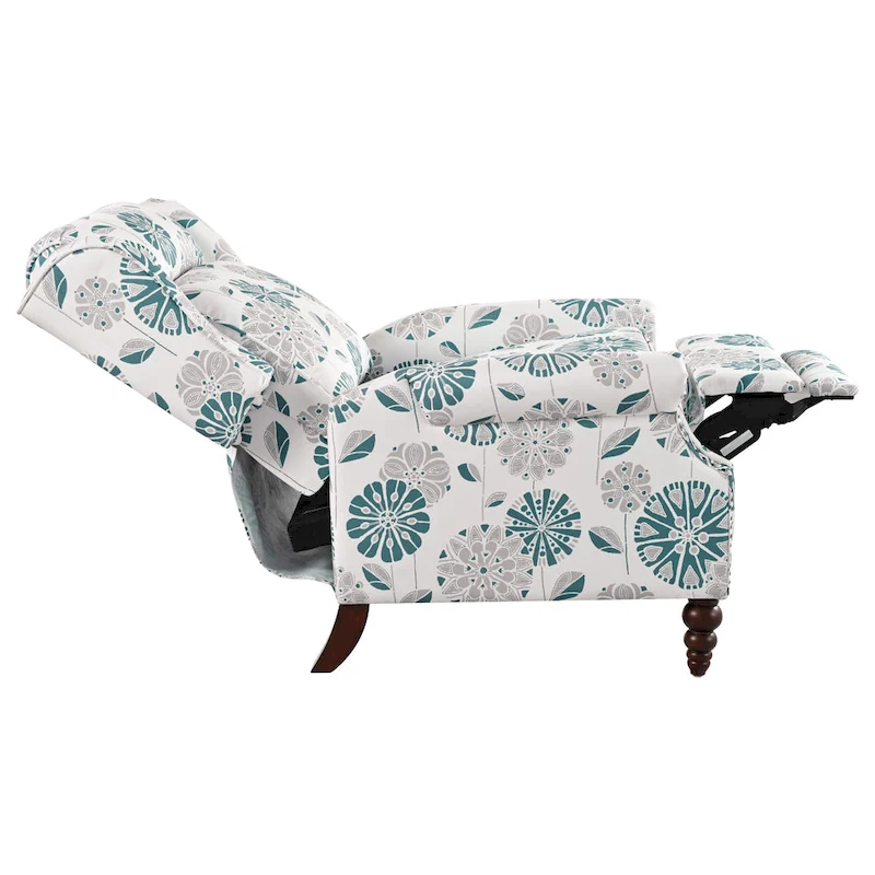 Upholstered Recliner with Wing Back