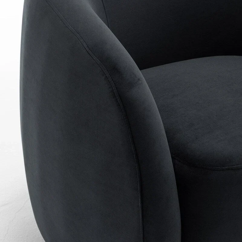 SEYNAR Modern Glam Velvet Upholstered 360 Degree Swivel Accent Armchair Set of 2