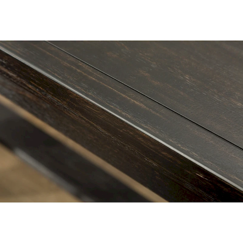 Roundhill Furniture Lotusville 7-pc. Counter-height Black Wood Dining Set