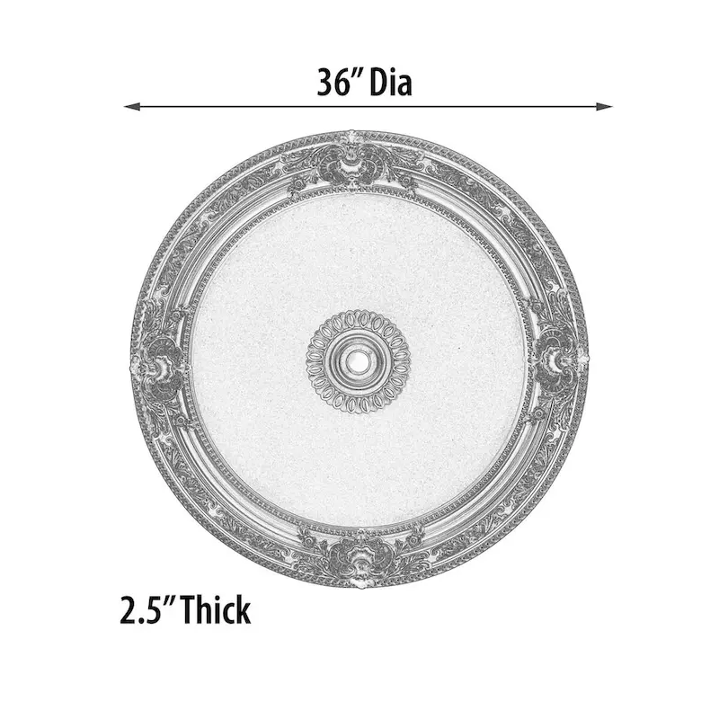 Blanco Round Chandelier Ceiling Medallion 36in
