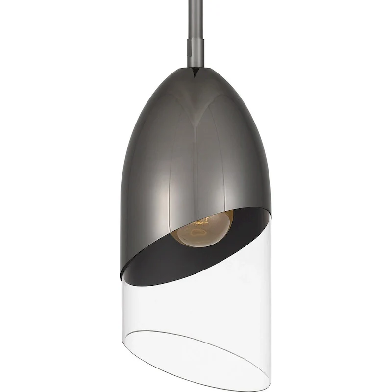 Haynes 1-Light Black Chrome Mini Pendant Light