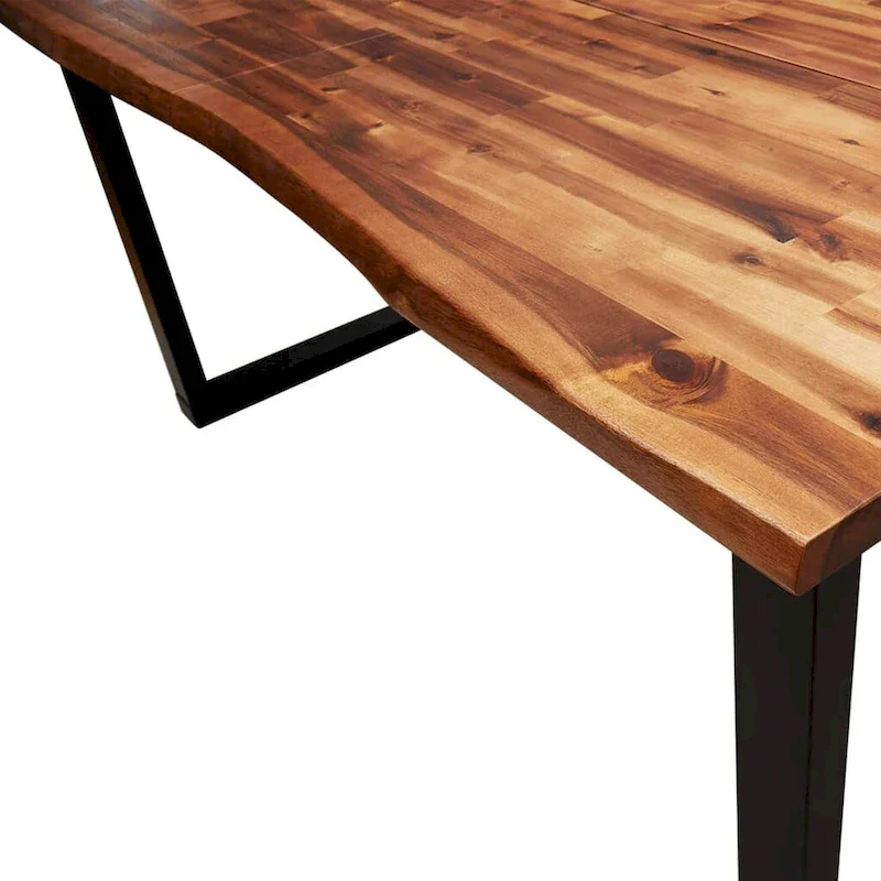 vidaXL Dining Table with Live Edge 78.7x35.4x29.5 Solid Wood Acacia