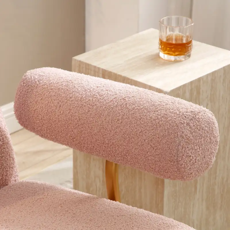 Modern Sherpa Fabric Nursery Rocking Chair