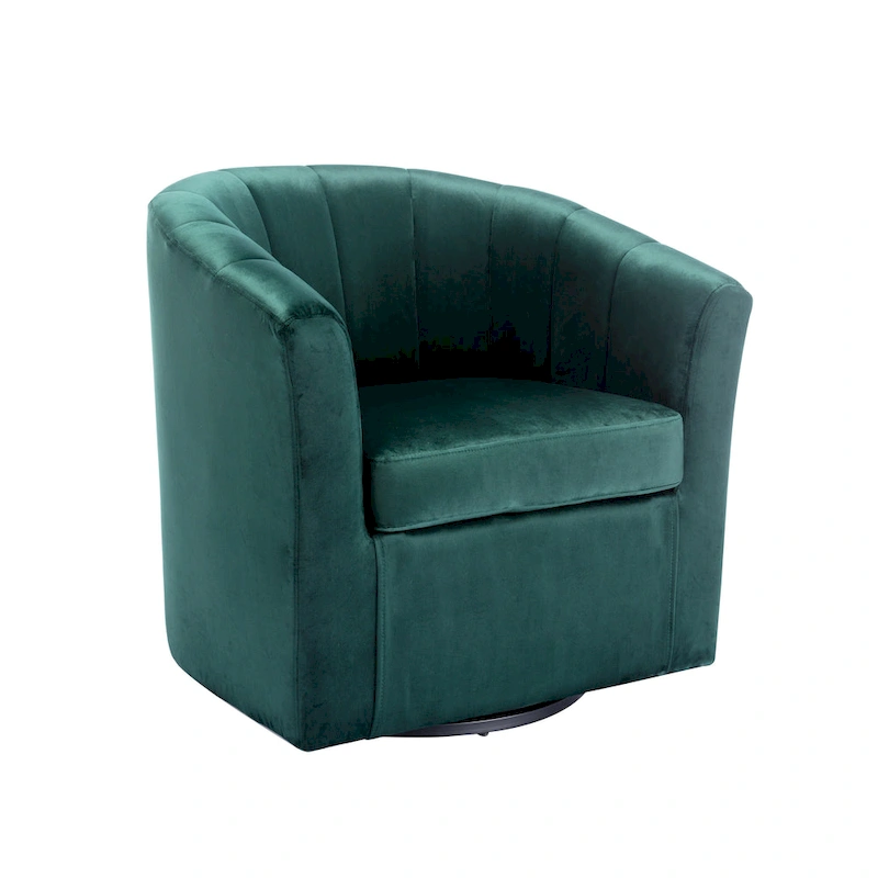 Carson Carrington Junsele Velvet Upholstery Swivel Accent Club Chair