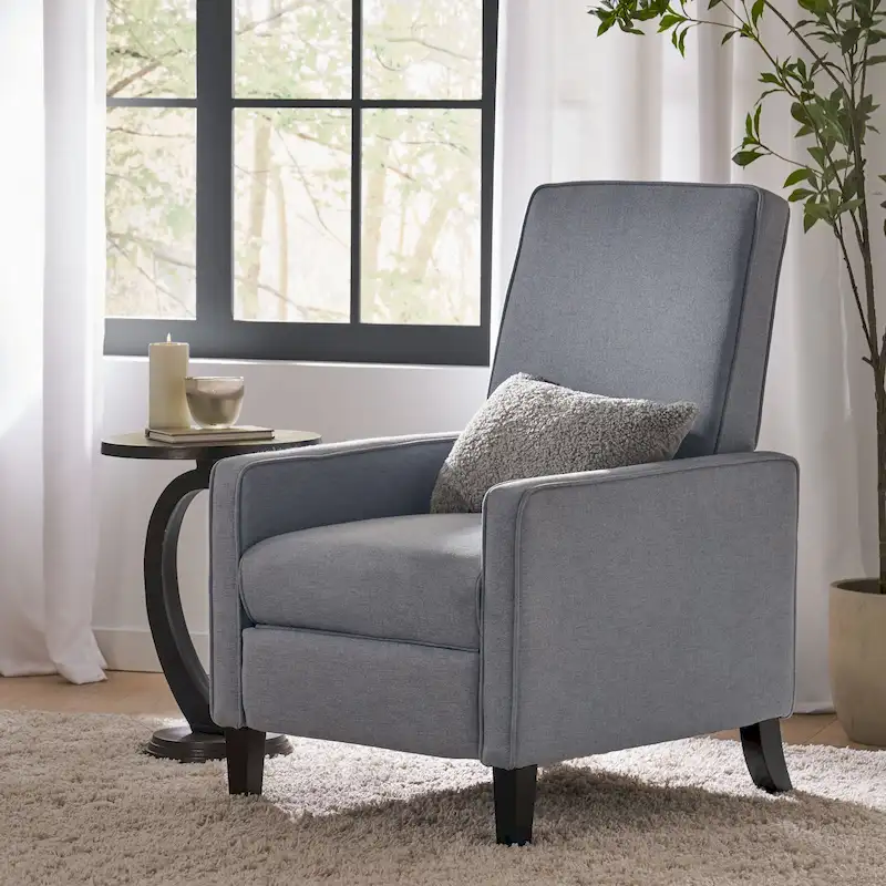 Fabric Pushback Recliner Club Armchair