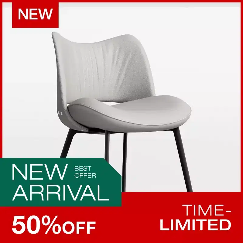Luck Live Farmhouse Gray Dining Chairs, 2-Pack, Metal Frame, Modern Kitchen & Dining Room Seating
