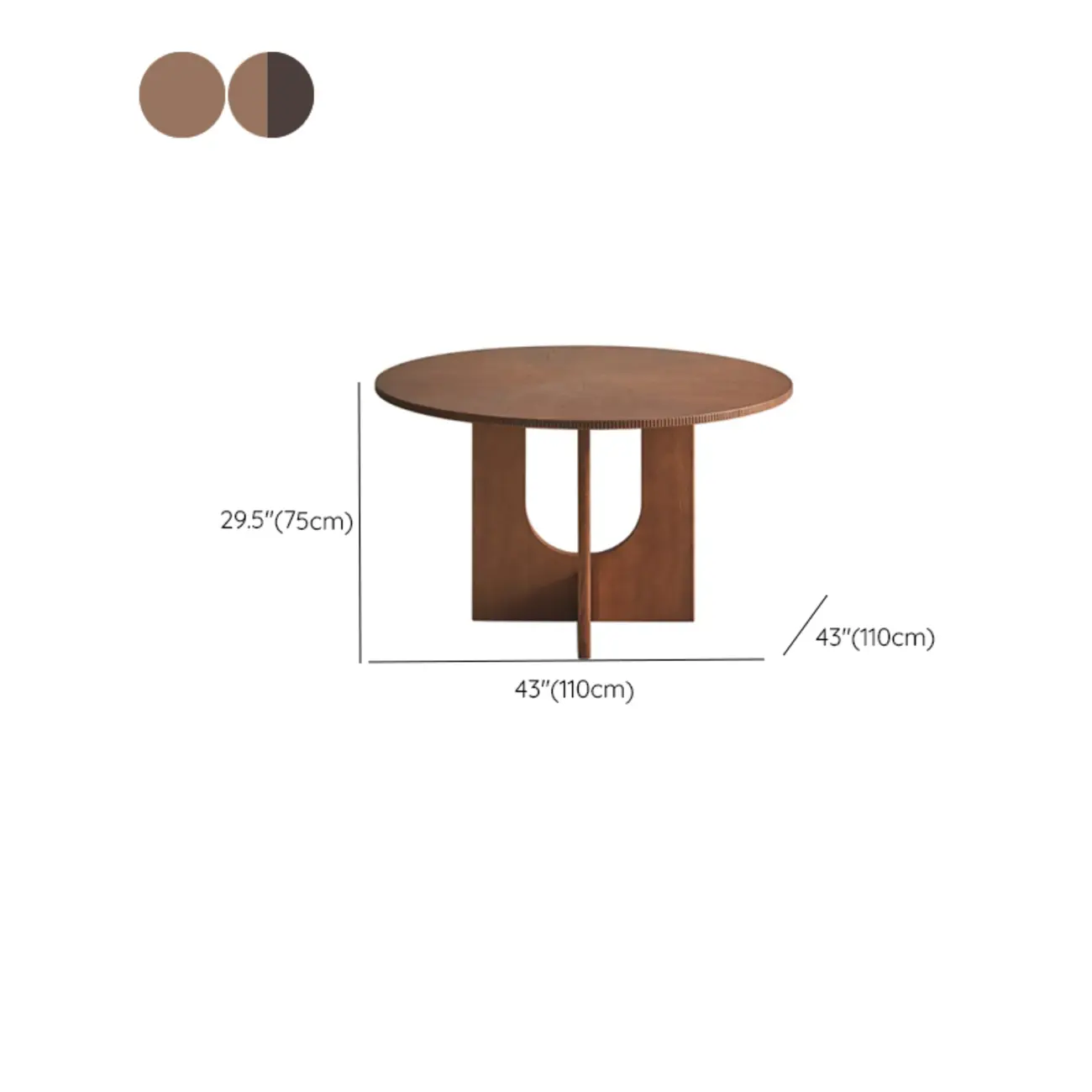 Modern Round Marble Top Pedestal Dining Table