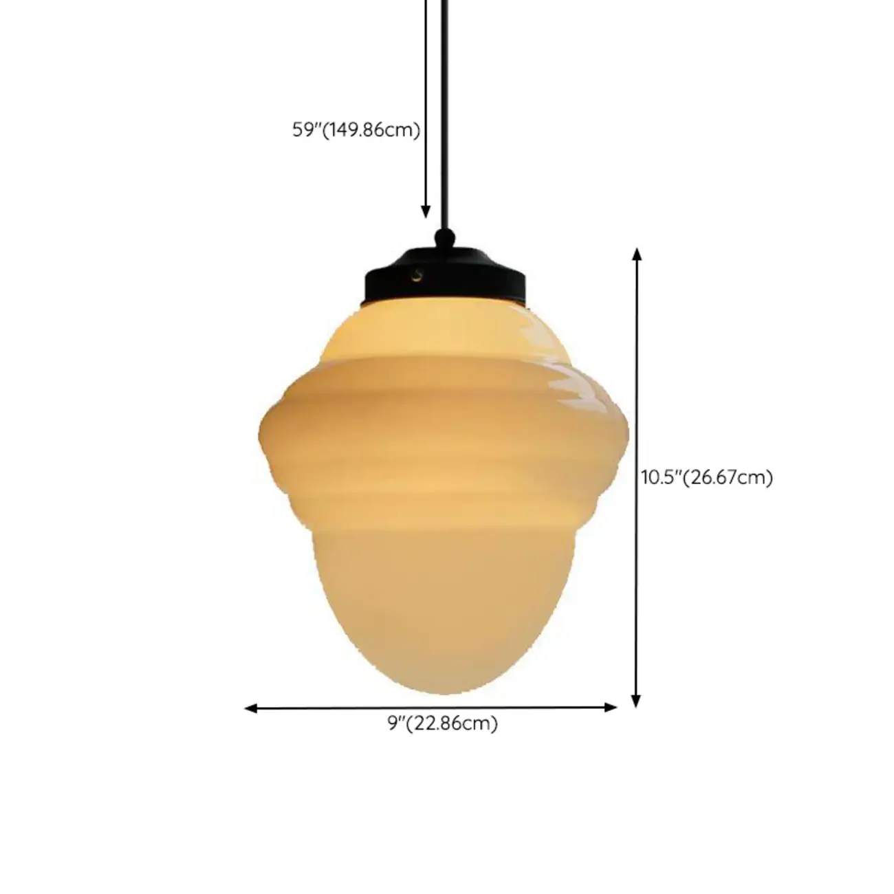 Modern Frosted Glass LED bedside pendant lamp in Hazelnut Tone