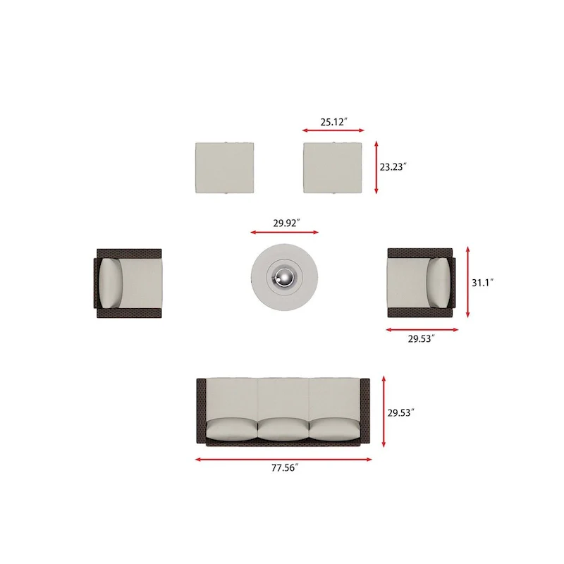 Laguna 6-piece Fire Seating Set