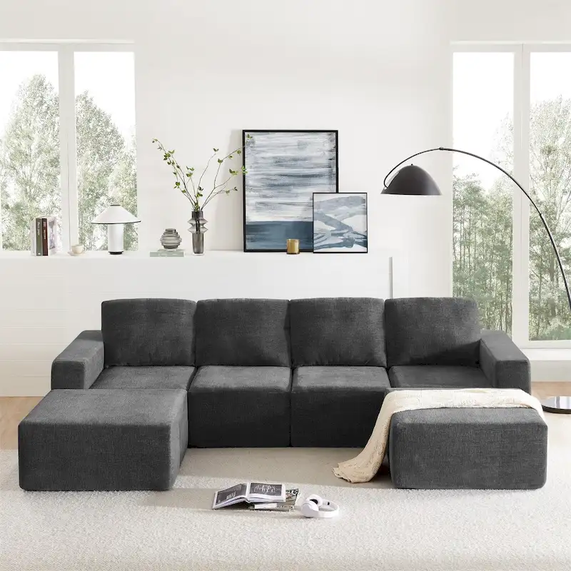 Modular U Shaped Sectional Sofa