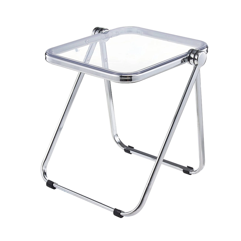 LeisureMod Lawrence Rectangular Folding Table with Aluminum Frame - 16.73