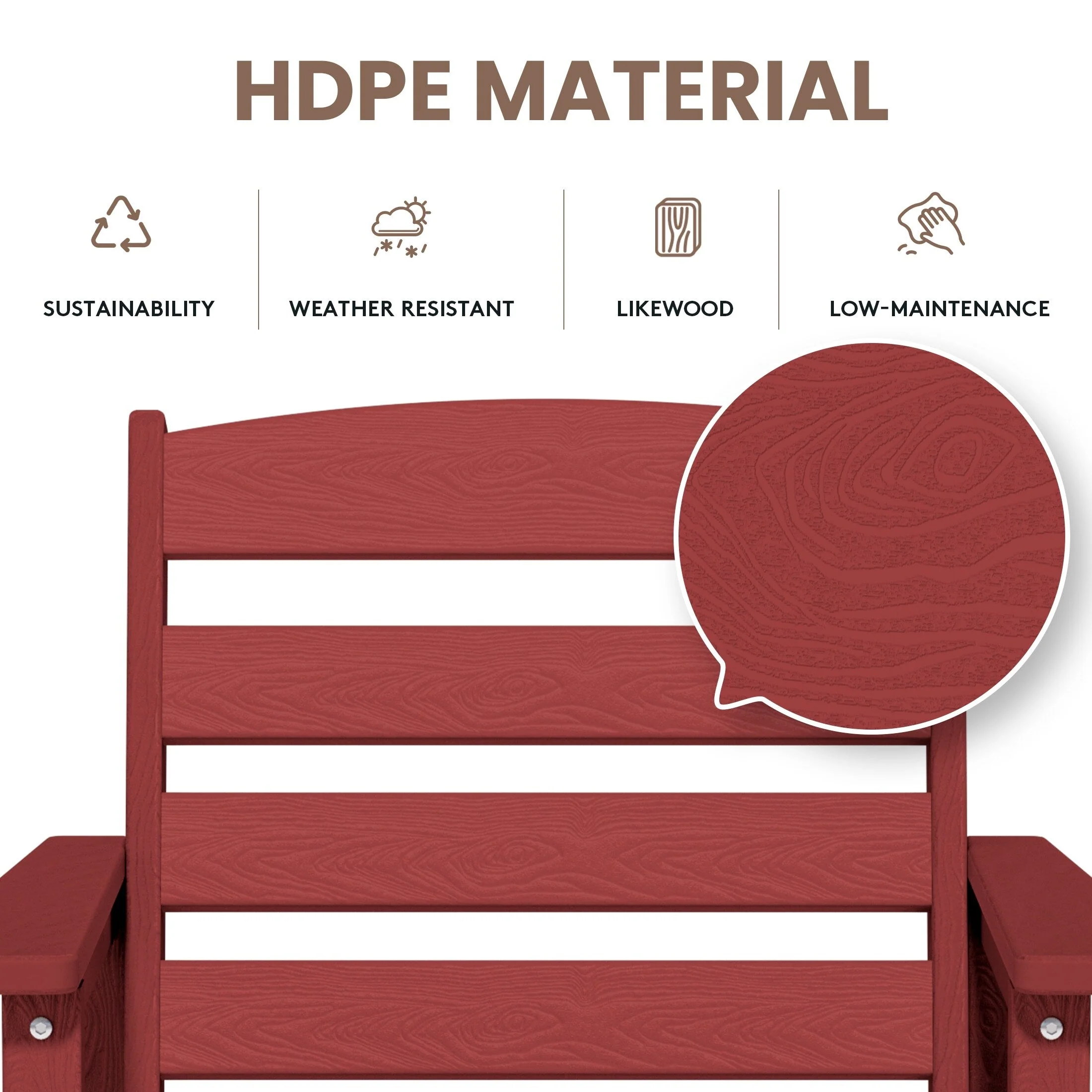 Plastic Tall adirondack Chair Set Of 3-Piece Patio Conversation Set