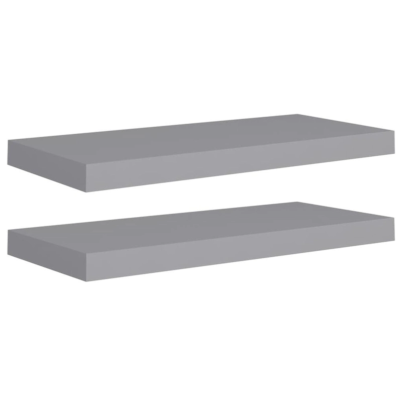 Floating Wall Shelves 2 pcs 23.6x9.3x1.5 MDF - 23.6 x 9.3 x 1.5 (L x W x H)