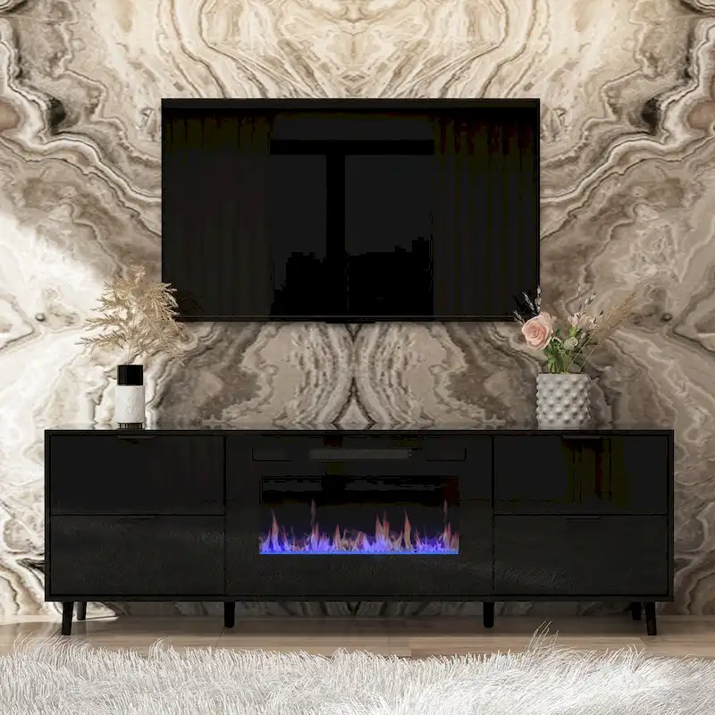 Electric Fireplace TV Stand Entertainment Center Remote Control