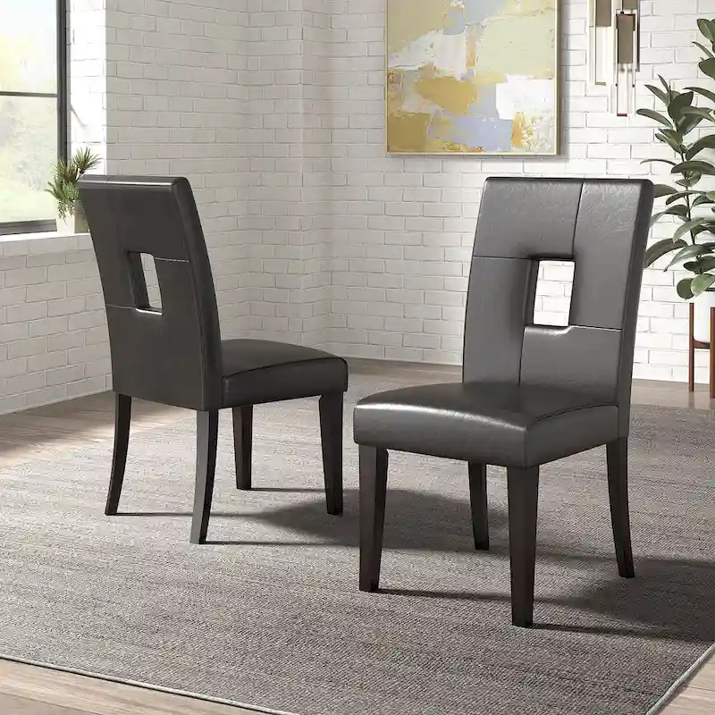 Brda Keyhole Back Dining Chairs (Set of 2)