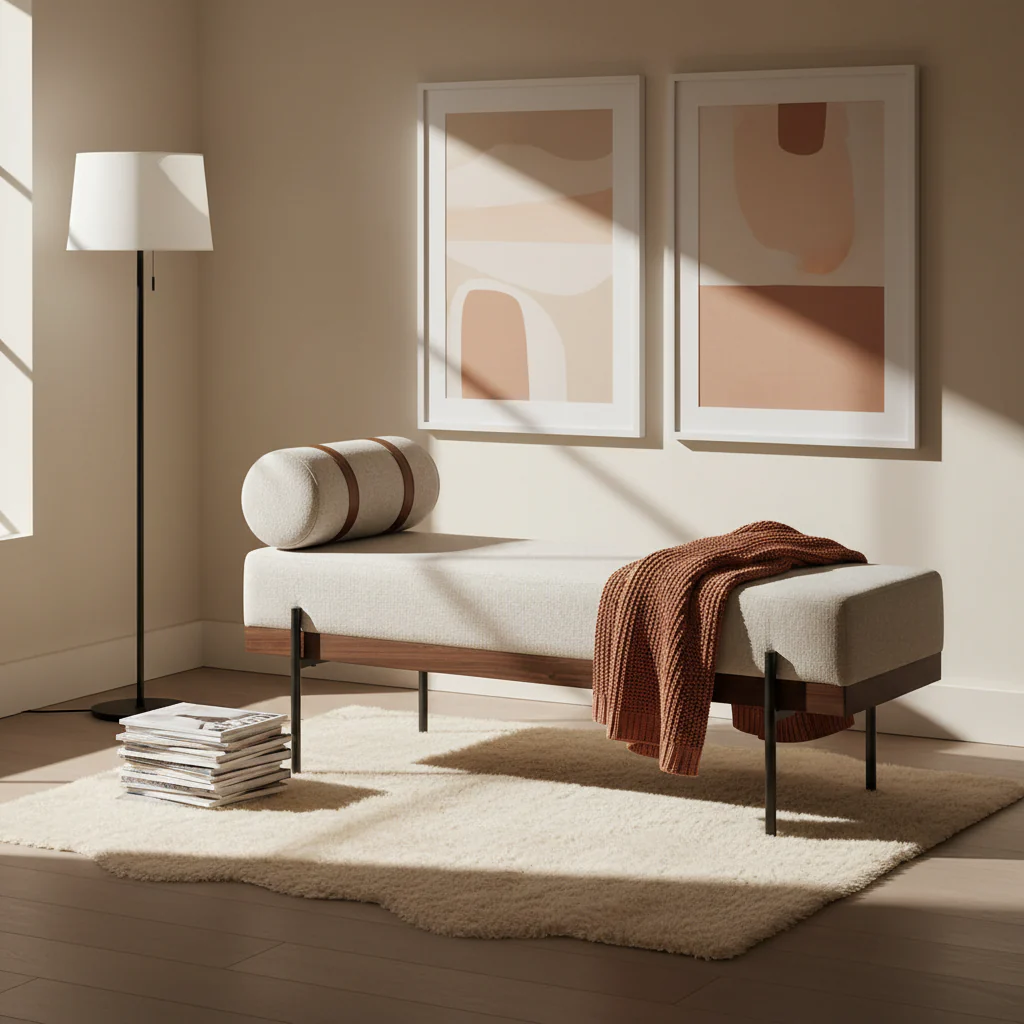 Entryway Bench with Removable Pillow