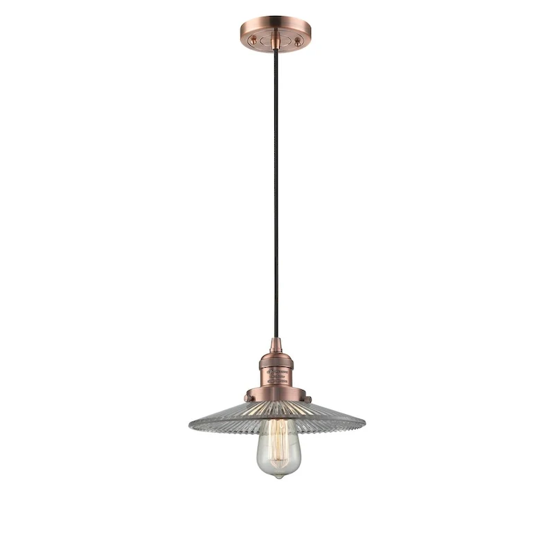 Innovations Lighting Halophane 9  Wide Mini Pendant - Cord Suspension