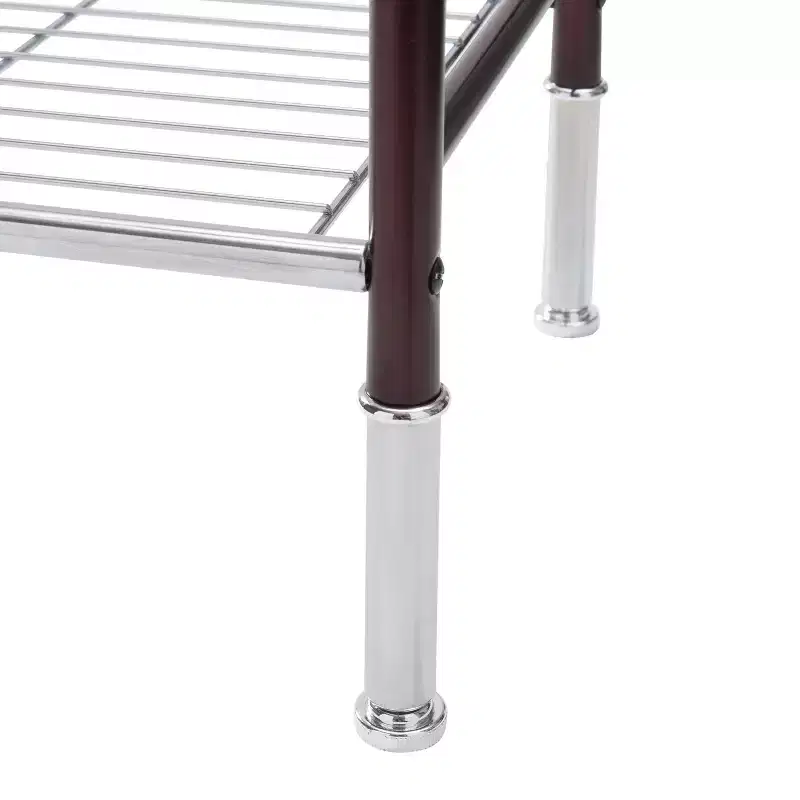 4 Tier Duplex Line Storage Tower Black - Organize It All: Metal Frame, Universal Shelving Unit, Easy to Assemble
