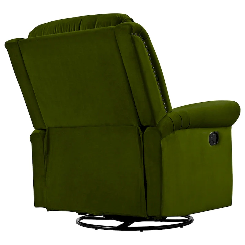 Marloo Modern Swivel Velvet Recliner Chair by Christopher Knight Home