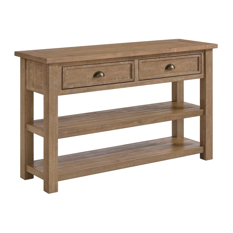 The Gray Barn Downington Solid Wood 2-Drawer Sofa Console Table