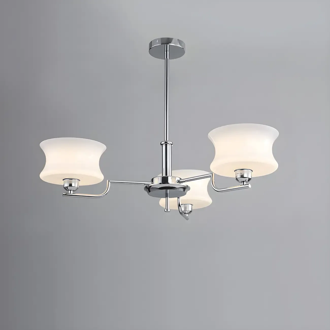 Modern Elegant 3-5 Lights Beige Glass Large Chandelier