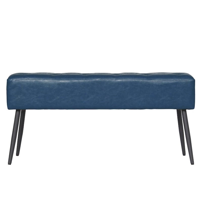 Maypex Faux Leather Upholstered Bench with Tufted Seat