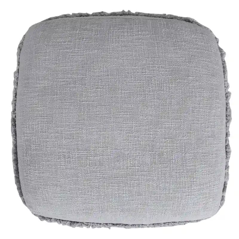 Sevita Solid Textured Stripe Pouf Ottoman