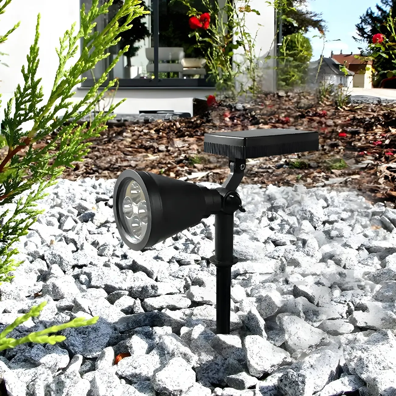 Modern Solar Sleek Cone Landscape Lighting