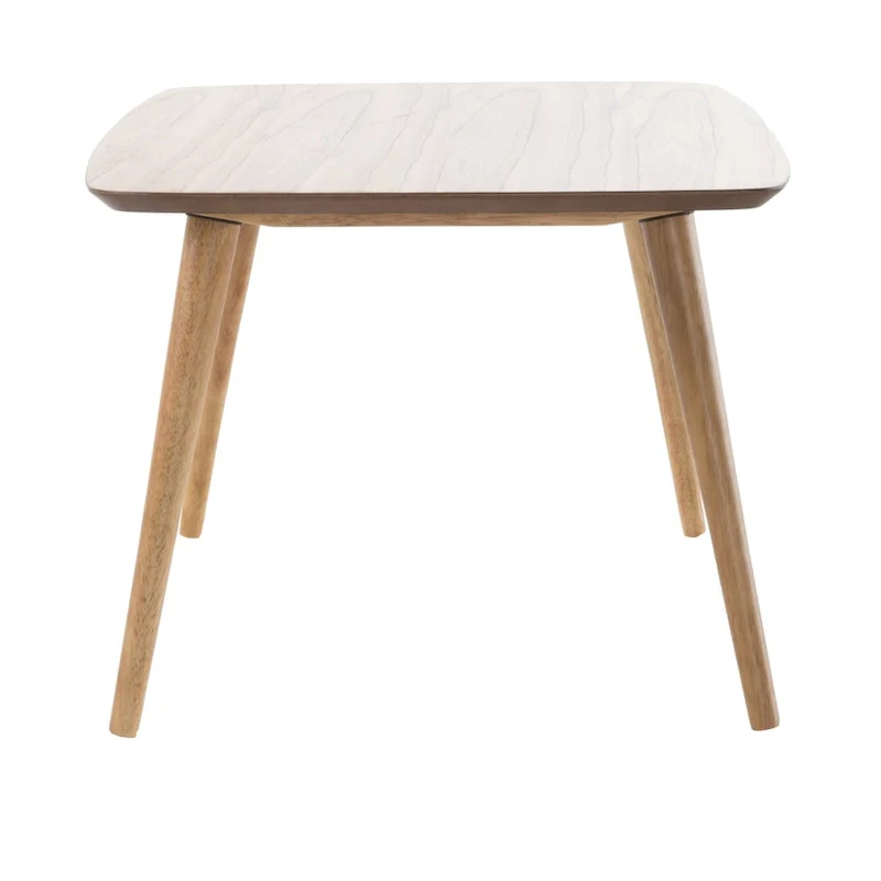 Walnut / Natural Mid-Century Rectangle Coffee Table for 1–4 People