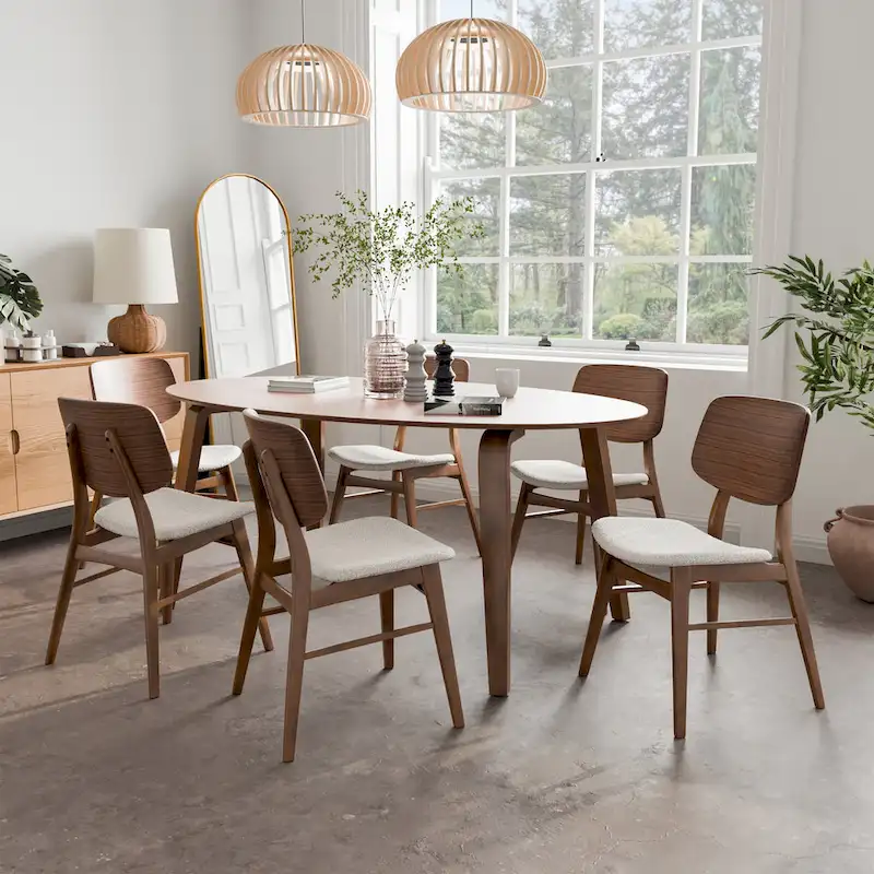 Beau I Mid-Century Walnut Oval Dining Table