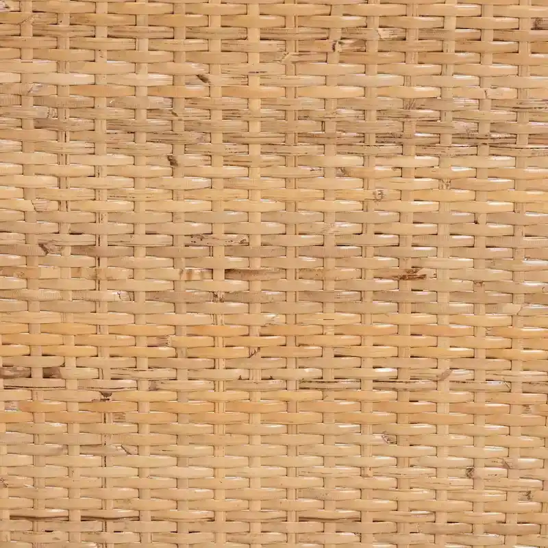 Papua Modern Bohemian Natural Rattan and Acacia Wood Counter Stool