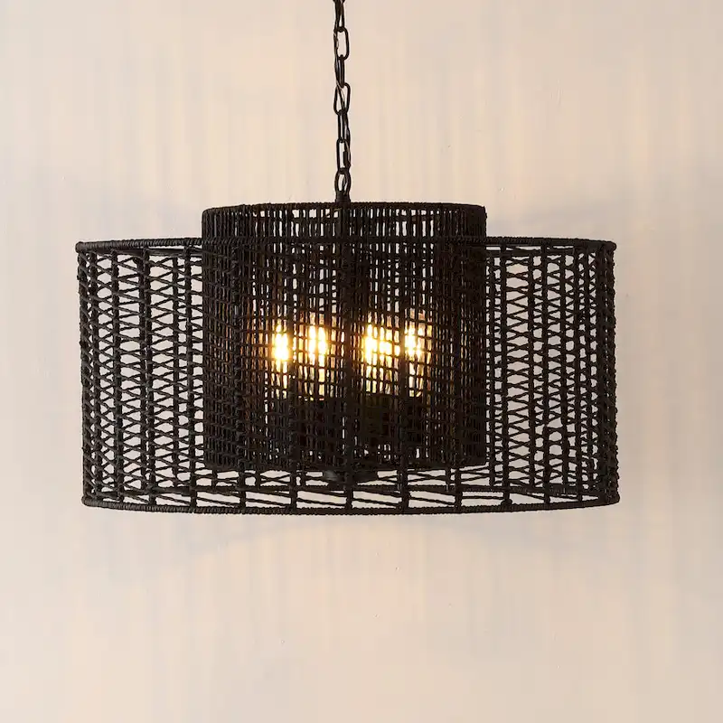 SAFAVIEH Lighting Jolanda Extendable Pendant - 25 In. W x 25 In. D x 20-79 In. H - 25Wx25Dx79H