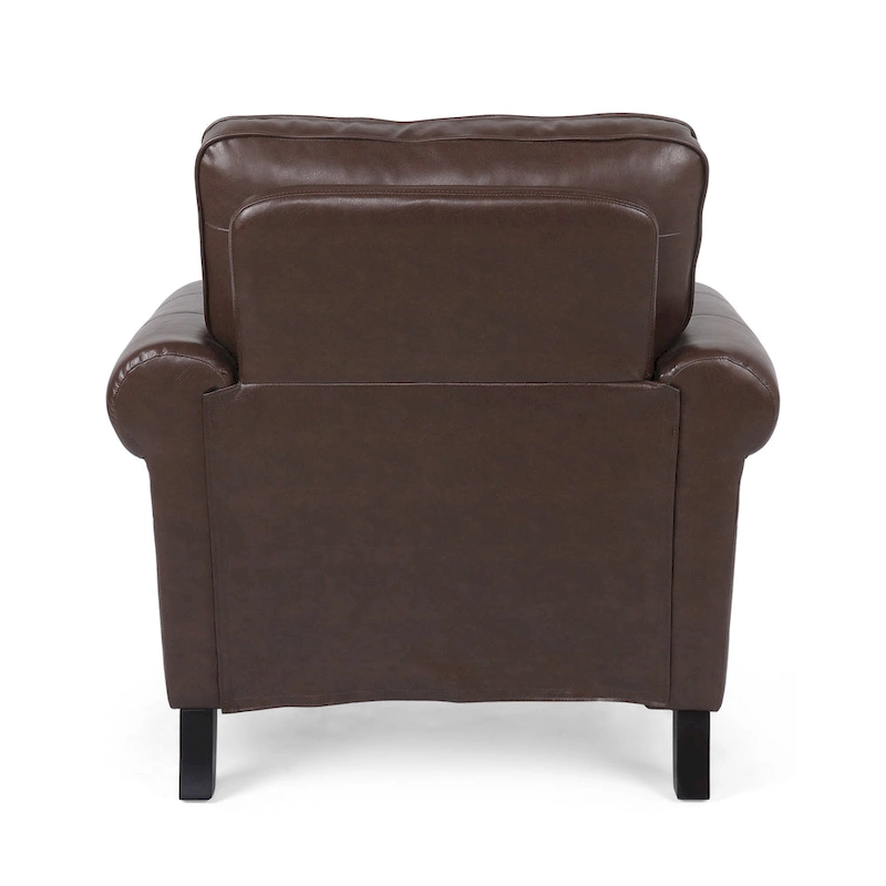 Dowd Faux Leather Club Chair with Nailhead Trim by Christopher Knight Home