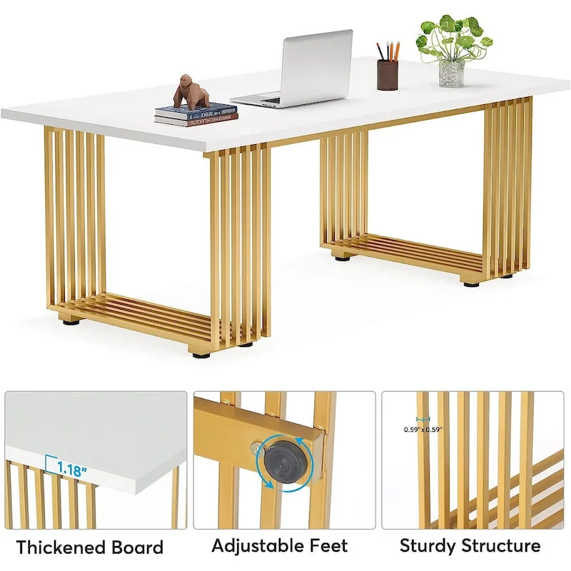 70.9 Modern Home Office Desk, Computer Executive Desk