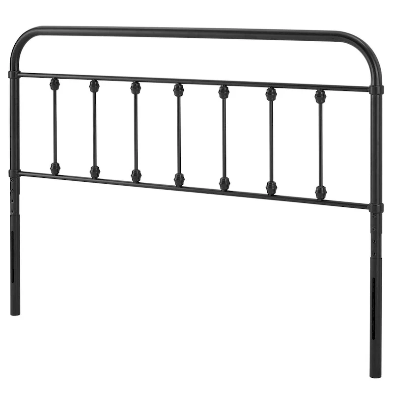 Classic Full Size Black Metal Headboard