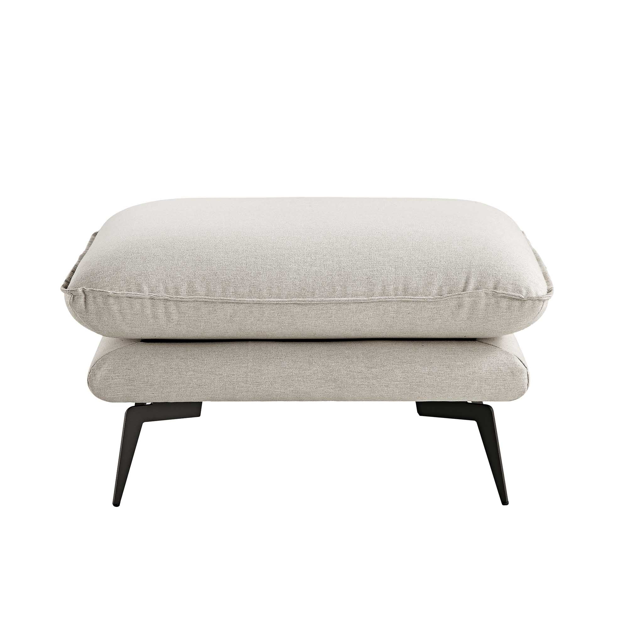 Oatmeal Fabric Footstool