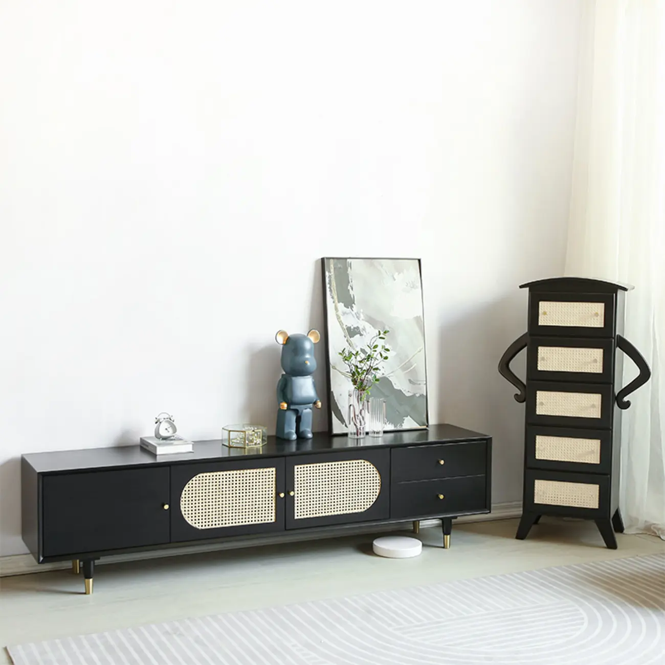 Minimalist Lumber Ink Dresser TV Stand