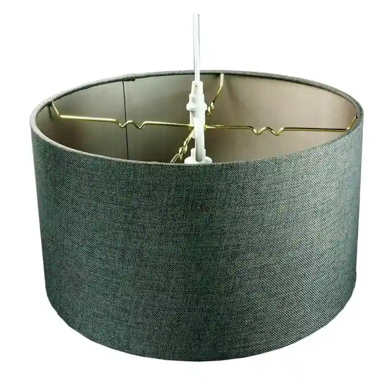 2 Light Swag Plug-In Pendant 18 w Granite Gray with Diffuser, White Cord