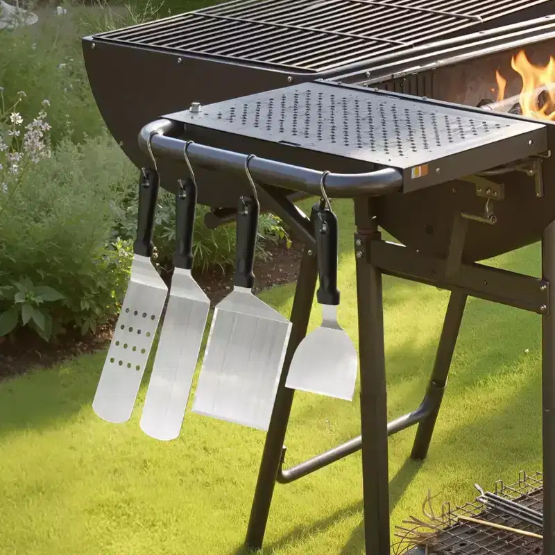 28PCS Griddle Accessories Kit, Flat Top Grill Accessory Set with Enlarged Spatulas, Stainless Steel BBQ Tools with Burger Press & Carry Bag
