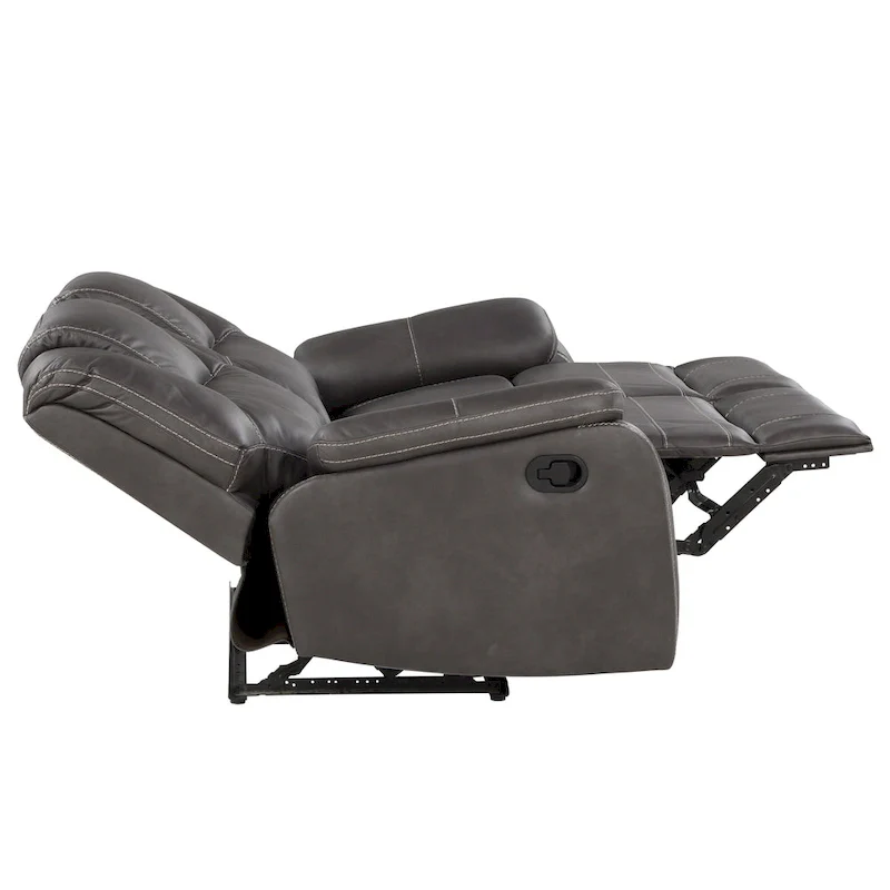 Kameryn Faux Leather Manual Reclining Loveseat