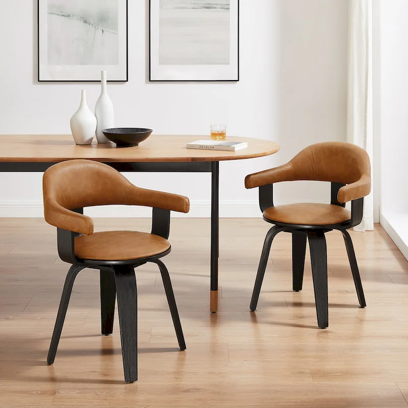 Art Leon Mid-century Modern Swivel Accent Chair