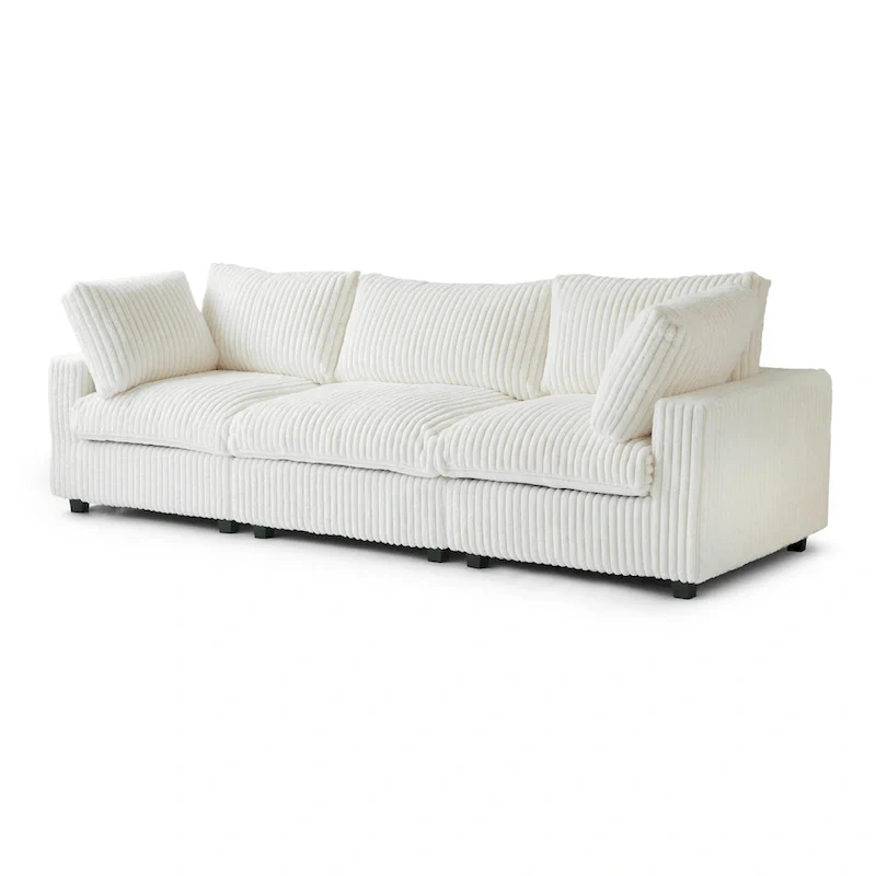 Soft Plush Modular Sectional Sofa Modern Upholstered Living Room Couch