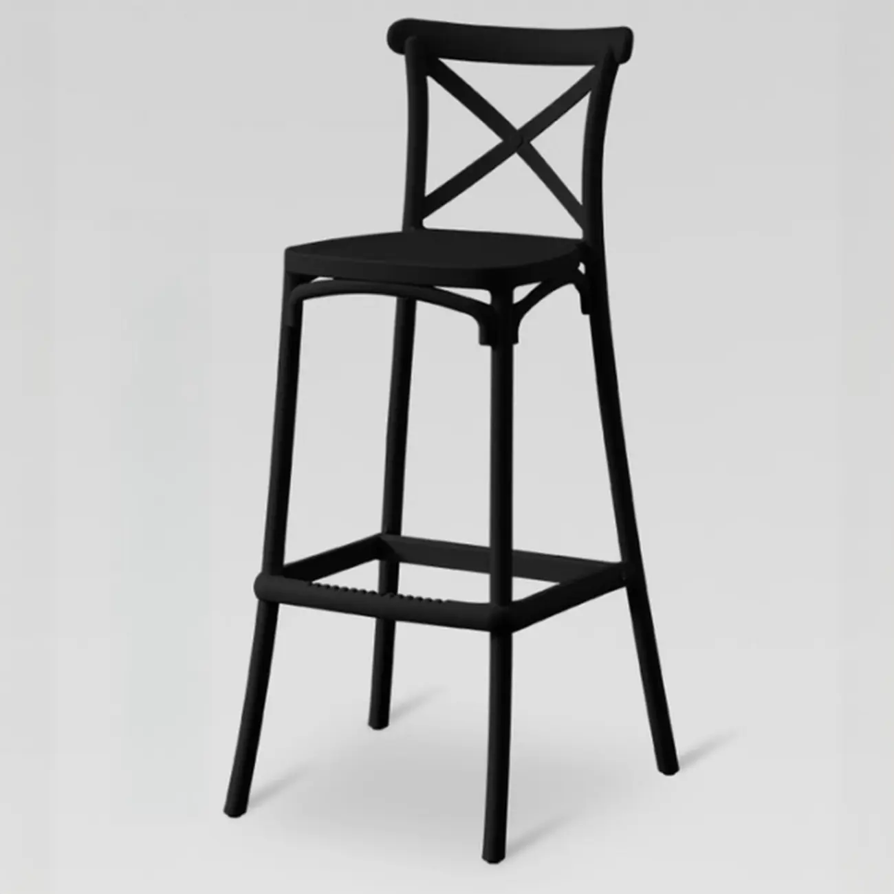 Modern Acrylic Square Counter Height Stools with Back