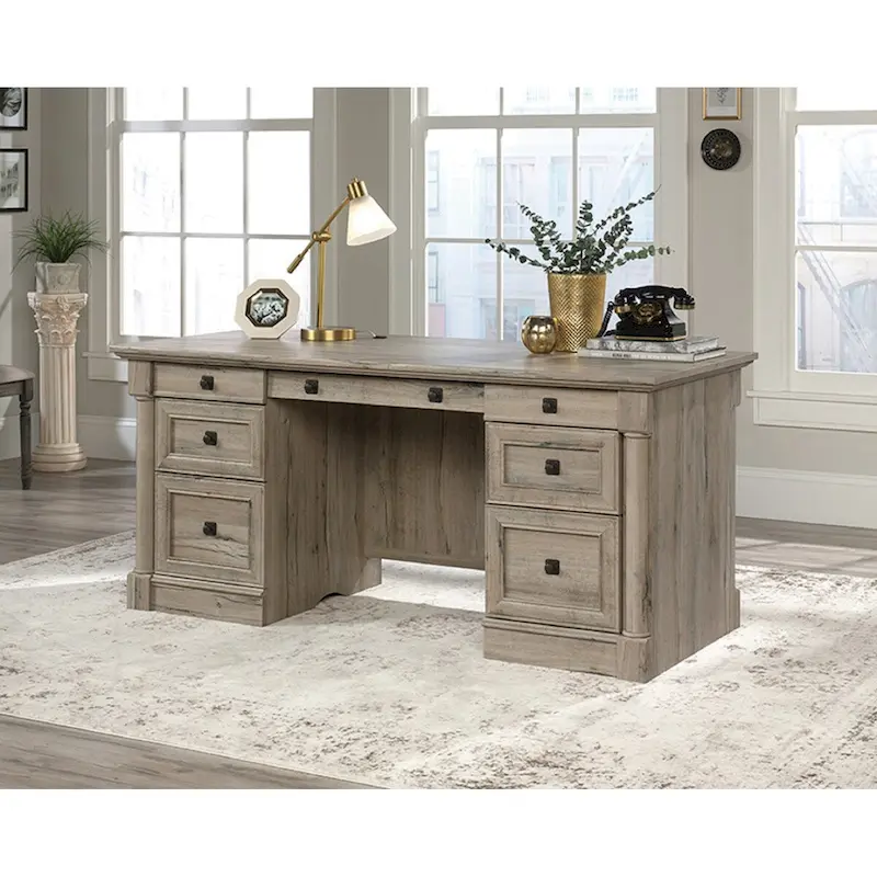 65 Inch Traditional Executive Desk for Home Office